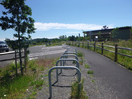 Bike racks near the Visitor Center Bike racks near the Visitor Center